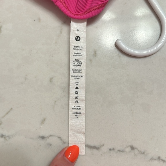 Lululemon Power Pivot Tank *Ribbed Color: Sonic Pink Size 4 - Picture 3 of 5